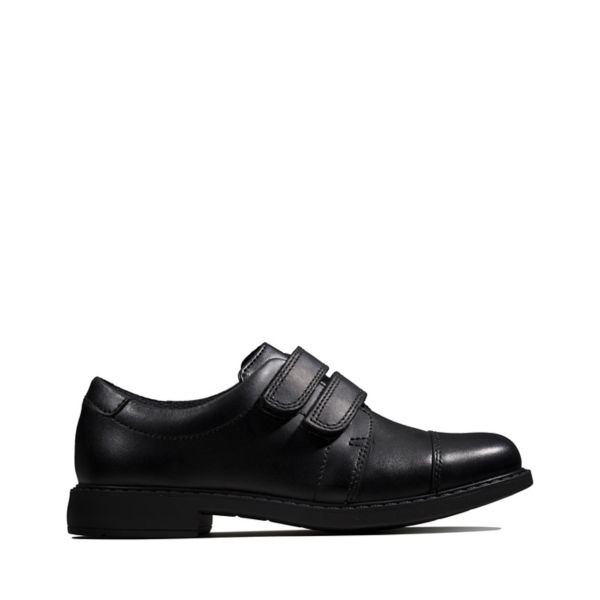 Clarks Boys Scala Skye Kid School Shoes Black | CA-2640578
